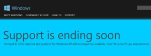 windowsxp warning