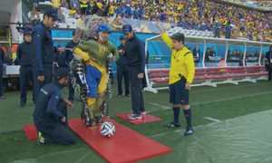 paralyzed man robot suit world cup