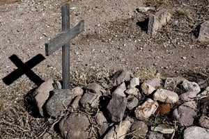 grave burial death cross