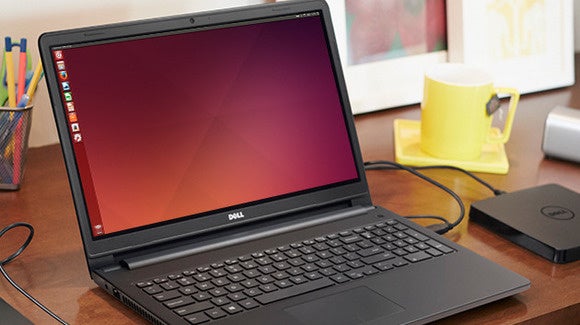 Dell Inspiron 3000 series laptop running Ubuntu.