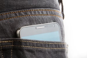cell phone smartphone in pocket