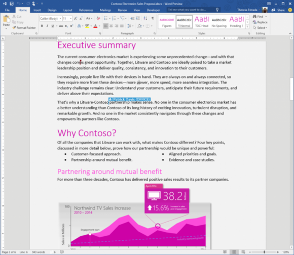 preview real time co authoring on onedrive