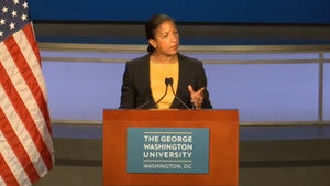 susan rice at GWU