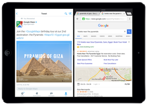 chrome ipad multitasking with frame