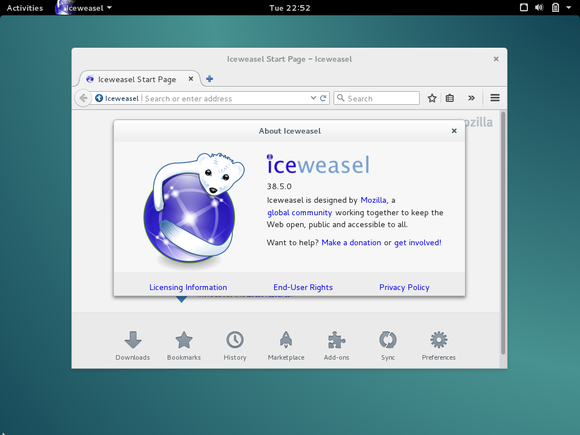 Iceweasel on Debian