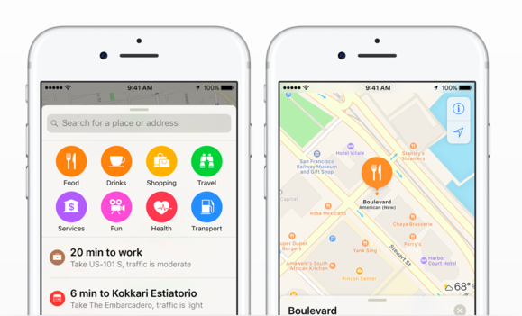 ios10 maps iphone 2up