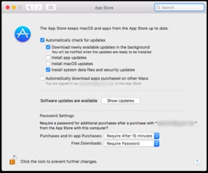 app store system preferences