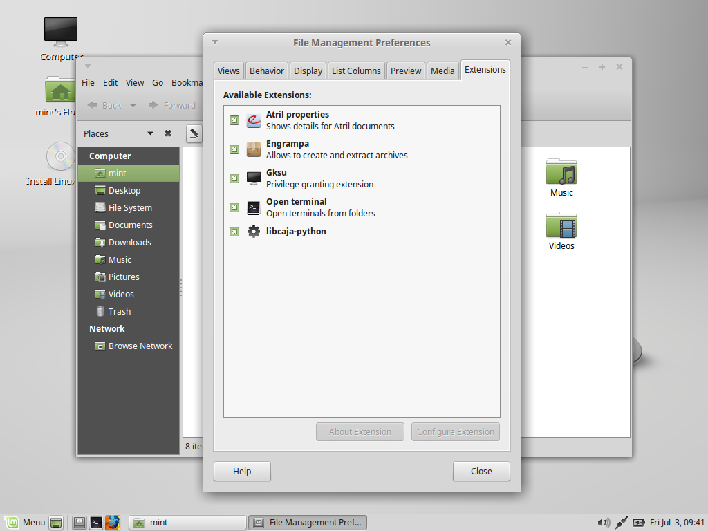 Проверка места linux. Linux Mint оболочки. Графическая оболочка Mate. Пакеты линукс. Менеджер пакетов линукс.