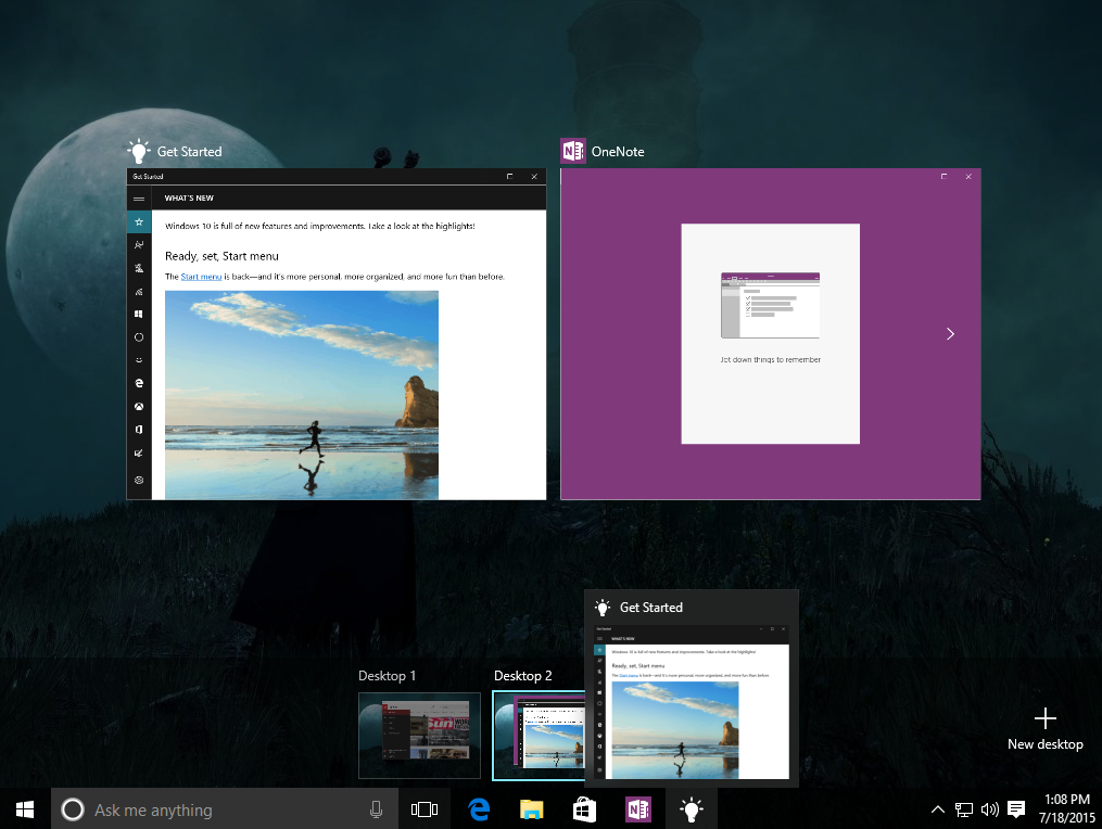 Things windows. Task view Windows 10. Task view win 10. Меню Virtual desktop. Task view - New desktop.