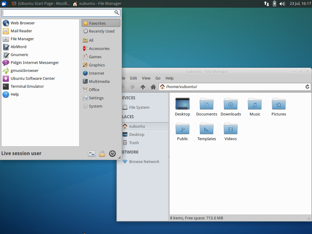 Desktop environment linux