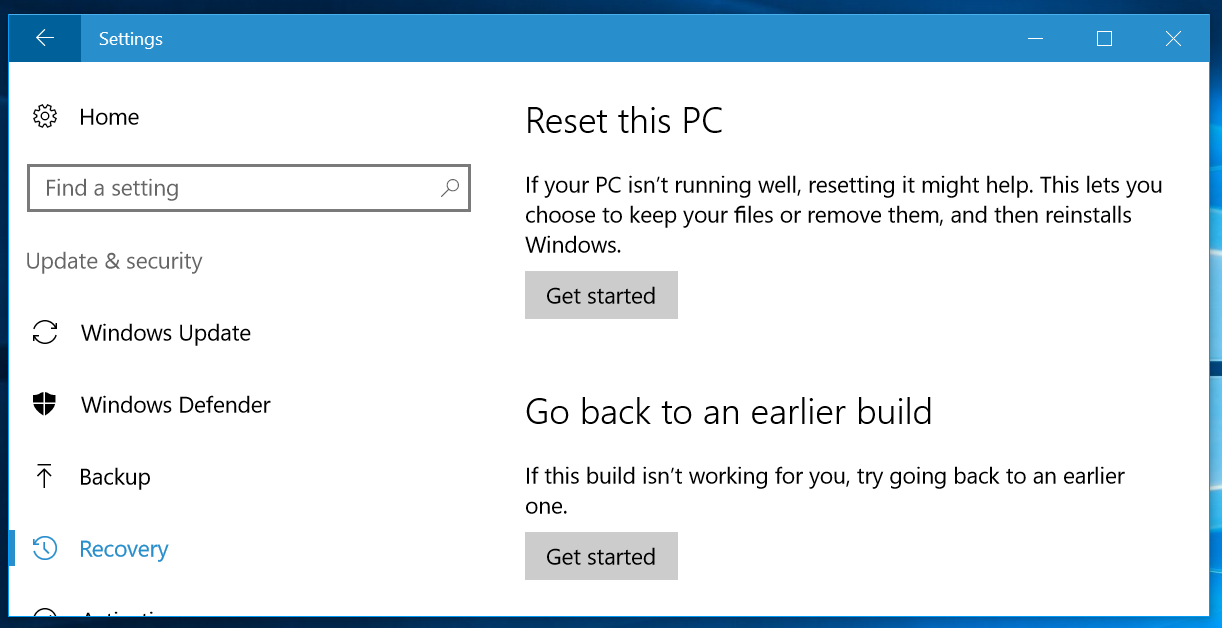 Find in set. Загрузить reset settings. Компьютер option. How reset the Windows 10. Update Set.