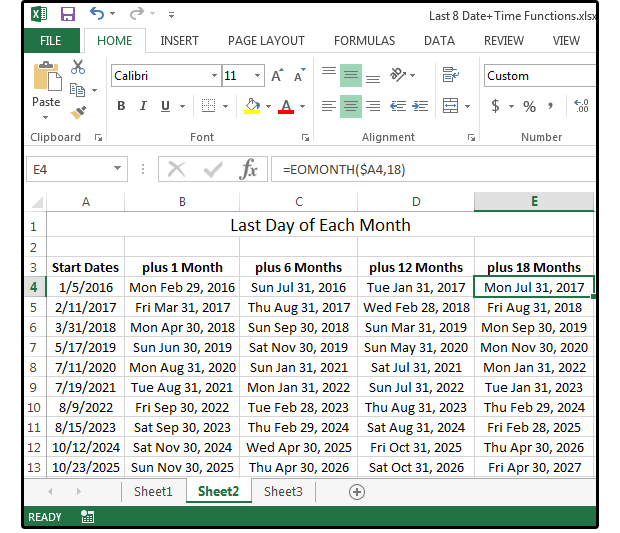 Date functions